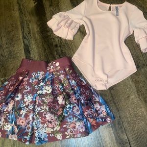 Super cute two piece top/skirt
